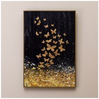 Картина в раме "золотые бабочки" 62х92х4,5 см Bronco (534-222)