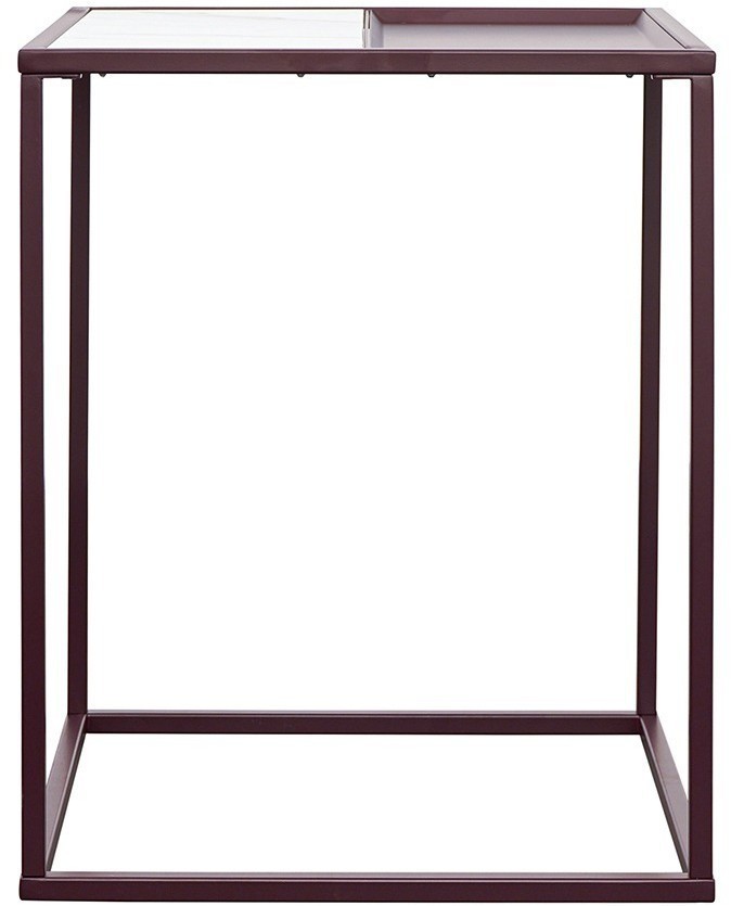 Столик кофейный mayen, 45х45 см, белый/сливовый (76067)