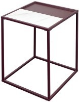 Столик кофейный mayen, 45х45 см, белый/сливовый (76067)
