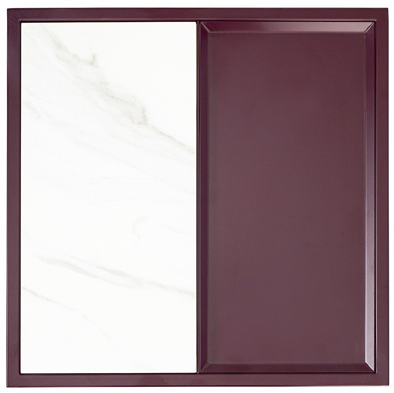 Столик кофейный mayen, 45х45 см, белый/сливовый (76067)