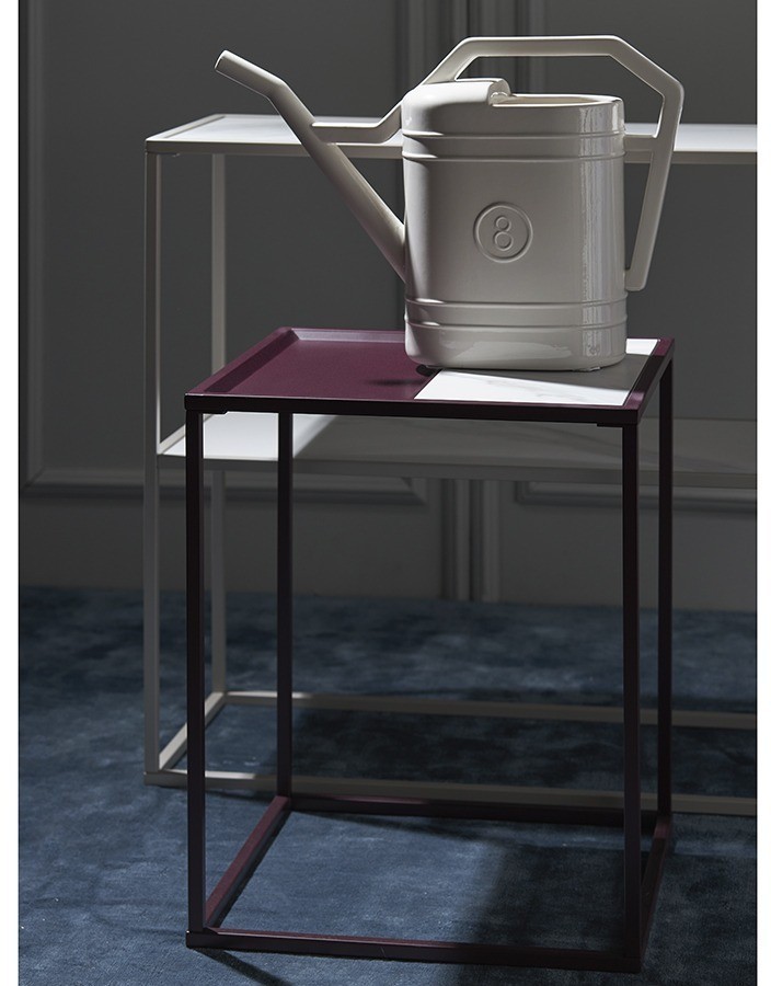 Столик кофейный mayen, 45х45 см, белый/сливовый (76067)