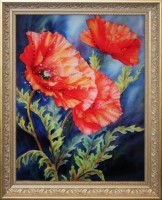 Картина Маковый сок с кристаллами Swarovski (1432)