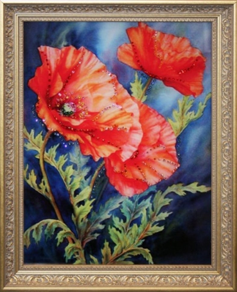 Картина Маковый сок с кристаллами Swarovski (1432)