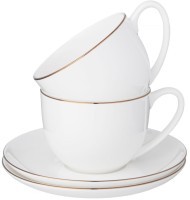 Чайный набор lefard &quot;кристал'' голд на 6 пер. 12 пр. 250 мл (414-058)