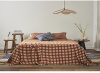 Покрывало из хлопка polka dots карамельного цвета из коллекции essential, 180х250 см (76959)