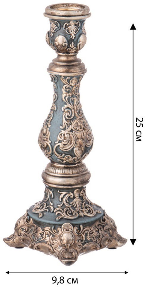 Подсвечник коллекция "рококо", 9,8*9,8*25cm Lefard (504-416)