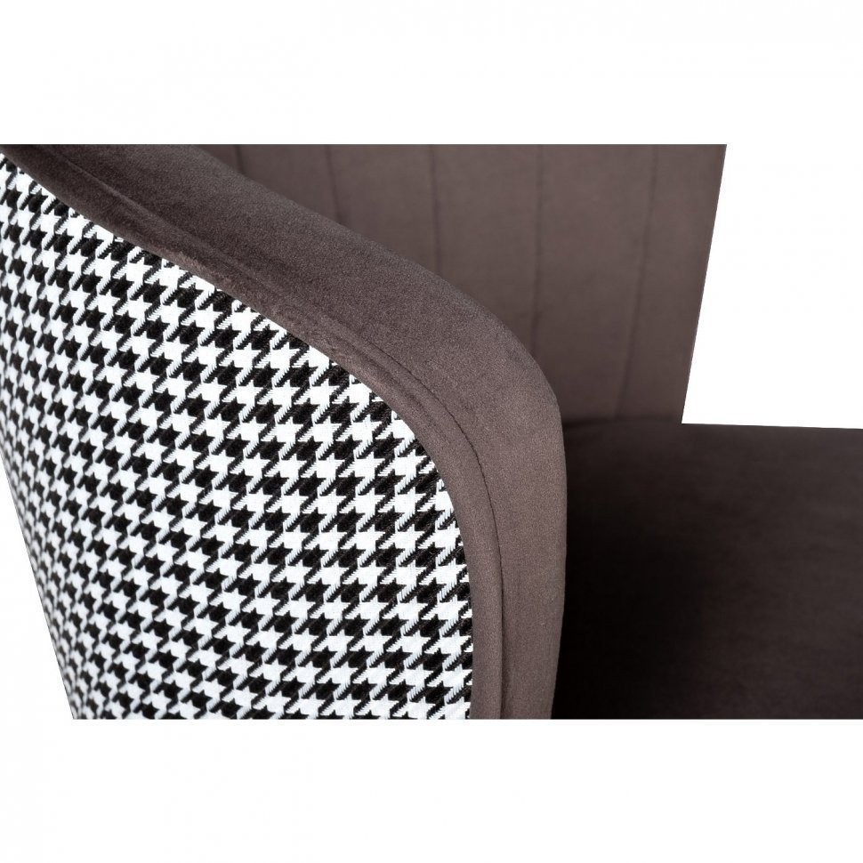 Cтул барный велюр серый 54*54*106см с ч/б спинкой (TT-00006894)