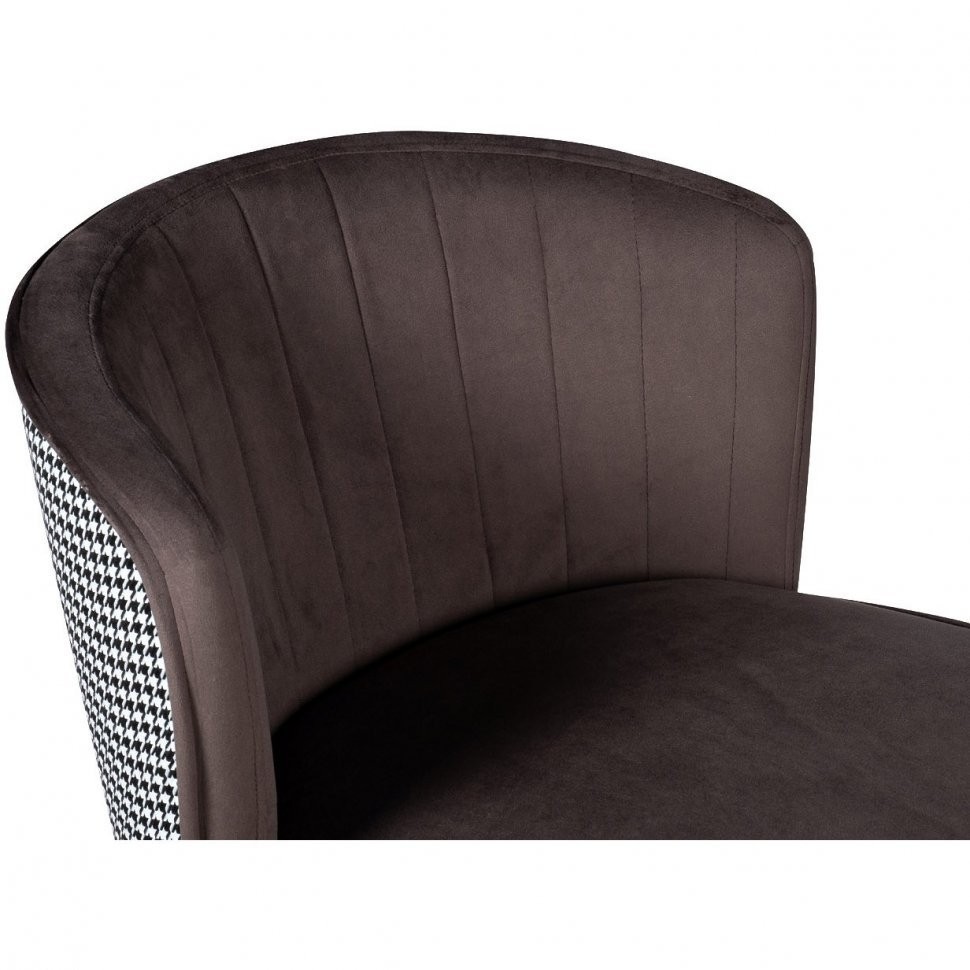 Cтул барный велюр серый 54*54*106см с ч/б спинкой (TT-00006894)