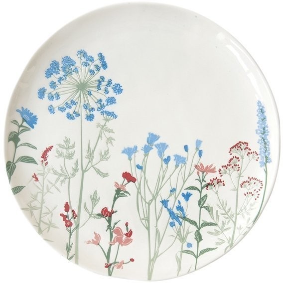 Тарелка обеденная Луговые цветы, голубые, 26 см - EL-R2200/MILB Easy Life