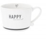 Bastion Collections Кружка White Happy Black RJ/CUP 018 BL