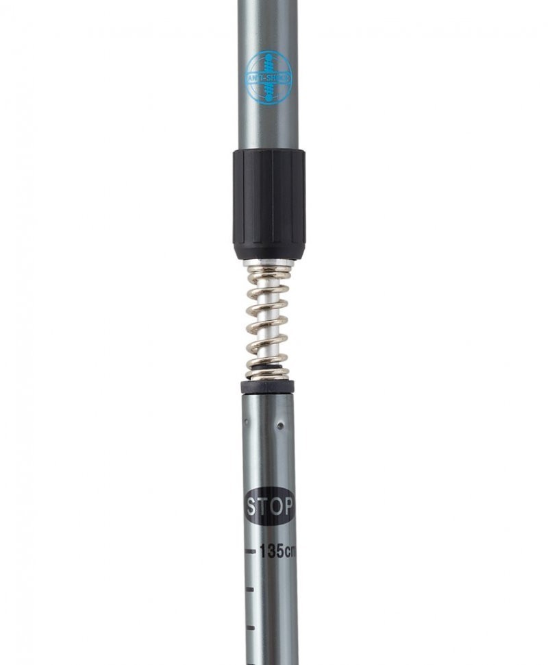 Скандинавские палки Oxygen, 77-135 см, 2-секционные, серебристый/голубой (1527731)