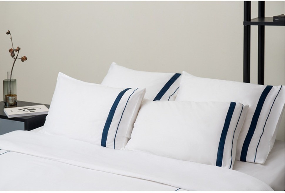 Простыня из сатина белого цвета из коллекции essential, 180х270 см (73743)