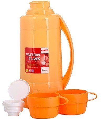 Термос 1,8 литра стек. колба Оранжев,МВ (29956)
