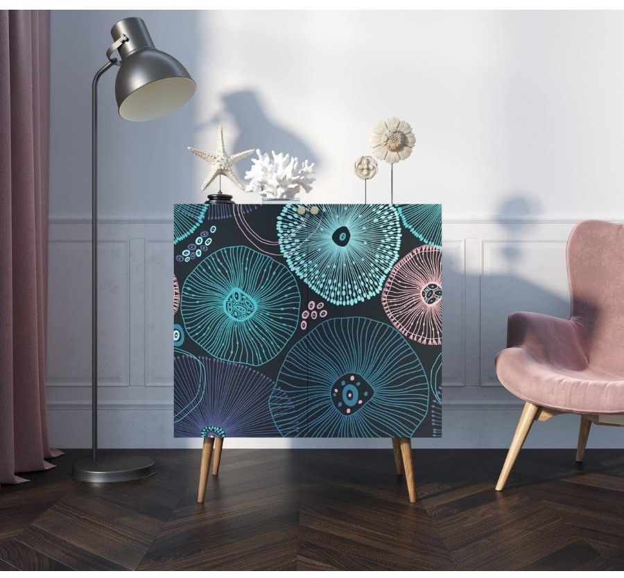 Комод Berber две дверки малый 31 принт арт BB38/Print_31-ET