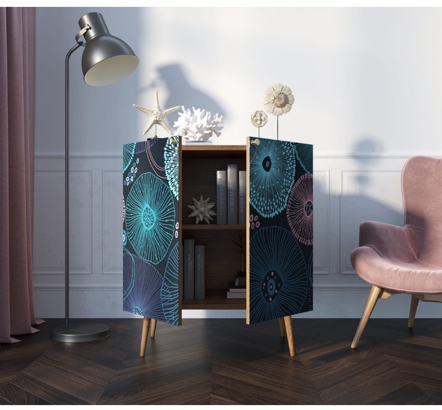 Комод Berber две дверки малый 31 принт арт BB38/Print_31-ET