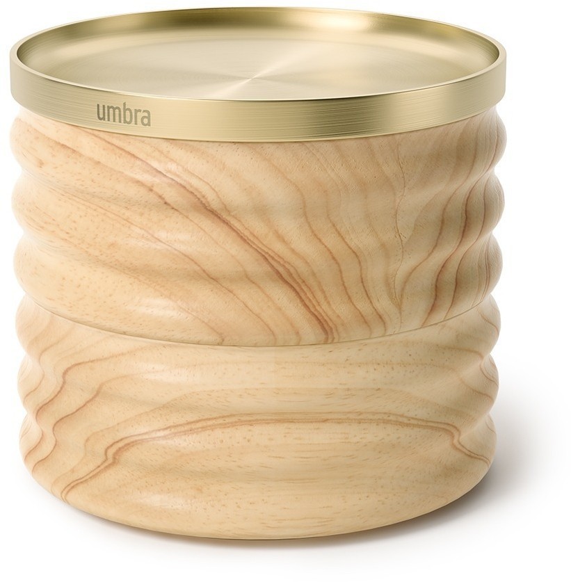 Шкатулка для украшений tesora, натуральное дерево/латунь (78726)