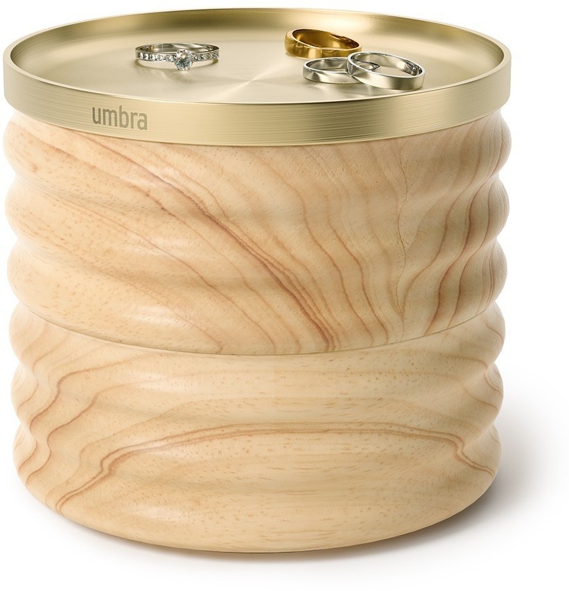 Шкатулка для украшений tesora, натуральное дерево/латунь (78726)