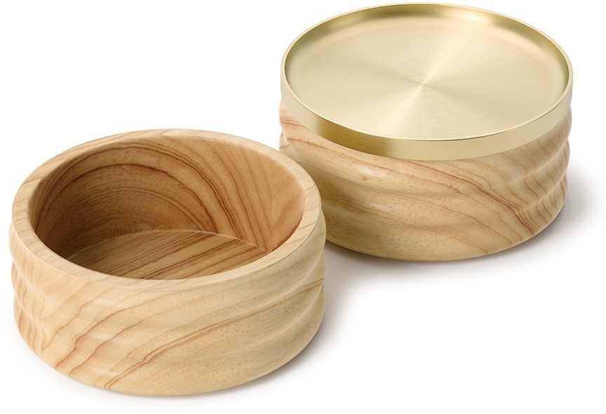 Шкатулка для украшений tesora, натуральное дерево/латунь (78726)