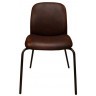 Стул SHELL SHELL/DBrown, каркас металл, обивка натуральная кожа, dark brown, ROOMERS FURNITURE