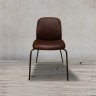 Стул SHELL SHELL/DBrown, каркас металл, обивка натуральная кожа, dark brown, ROOMERS FURNITURE