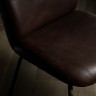Стул SHELL SHELL/DBrown, каркас металл, обивка натуральная кожа, dark brown, ROOMERS FURNITURE
