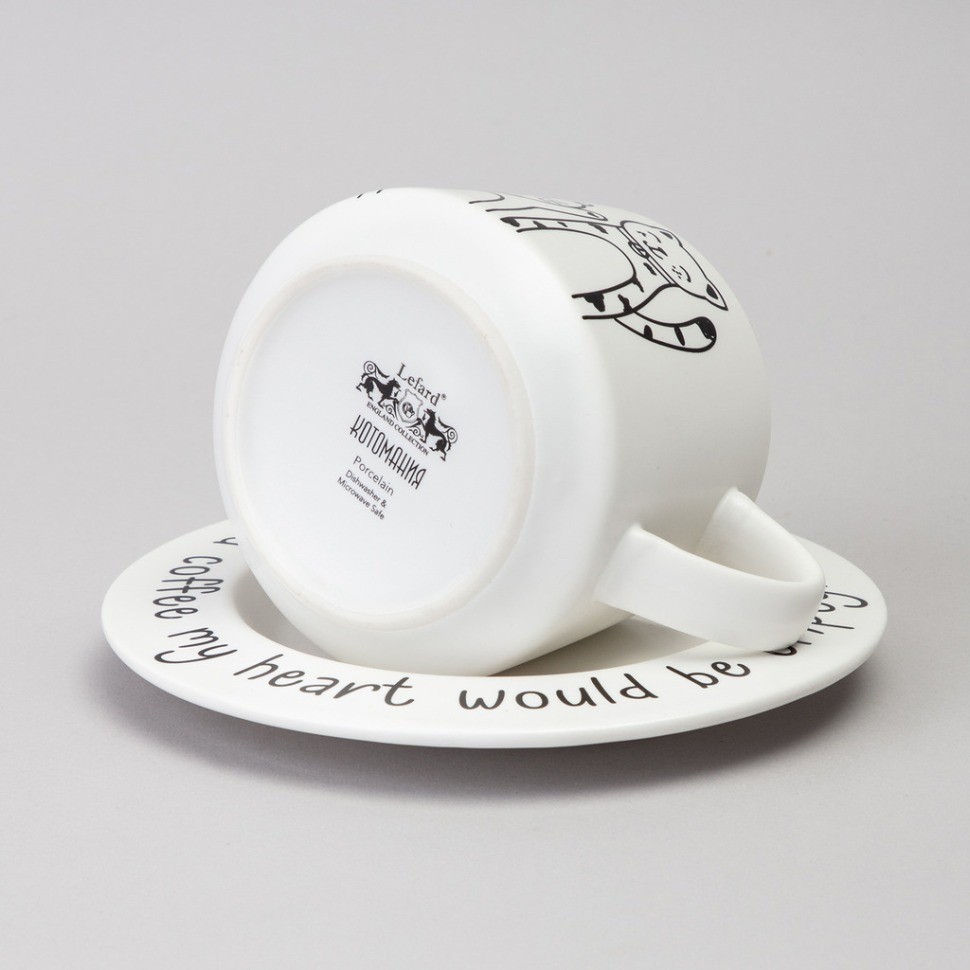 Чайный набор lefard на 1 персону "коты" цвет белый (756-474)