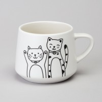 Чайный набор lefard на 1 персону &quot;коты&quot; цвет белый (756-474)