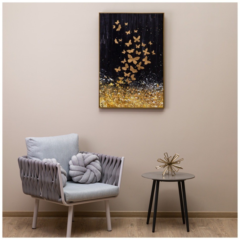 Картина в раме "золотые бабочки" 62х92х4,5 см Bronco (534-222)