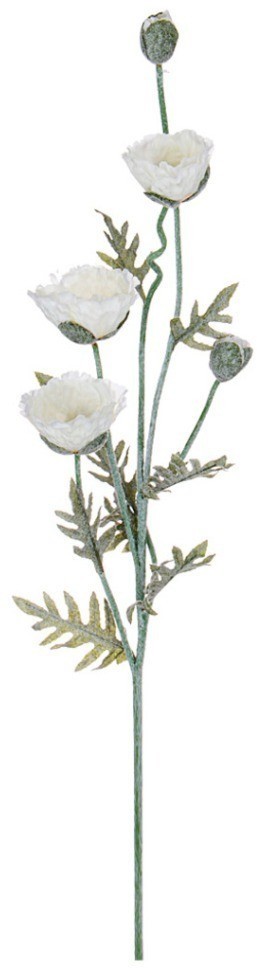 Цветок искусственный "мак белый" высота=110 см Lefard (23-748)