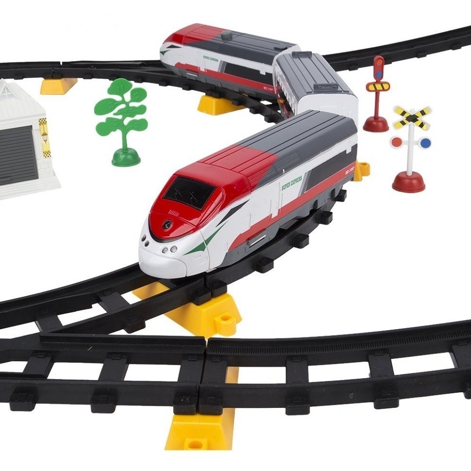 Железная дорога Скоростной экспресс (длина полотна 396 см, на батарейках) (LQ-2936A-12)