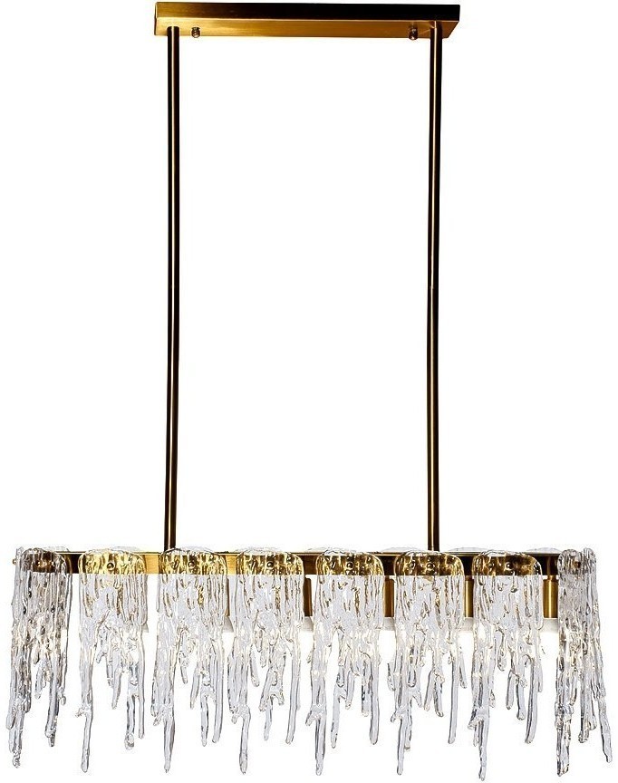 Люстра Tiara латунь/стекло прозр. 90*35*h55см (TT-00007576)