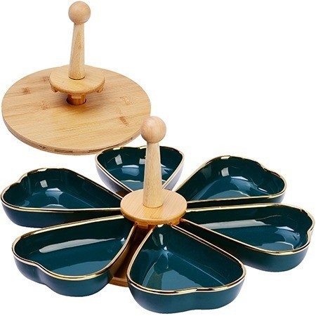 Менажница с ручкой вращающаяся 6 секции LORAINE (12117)