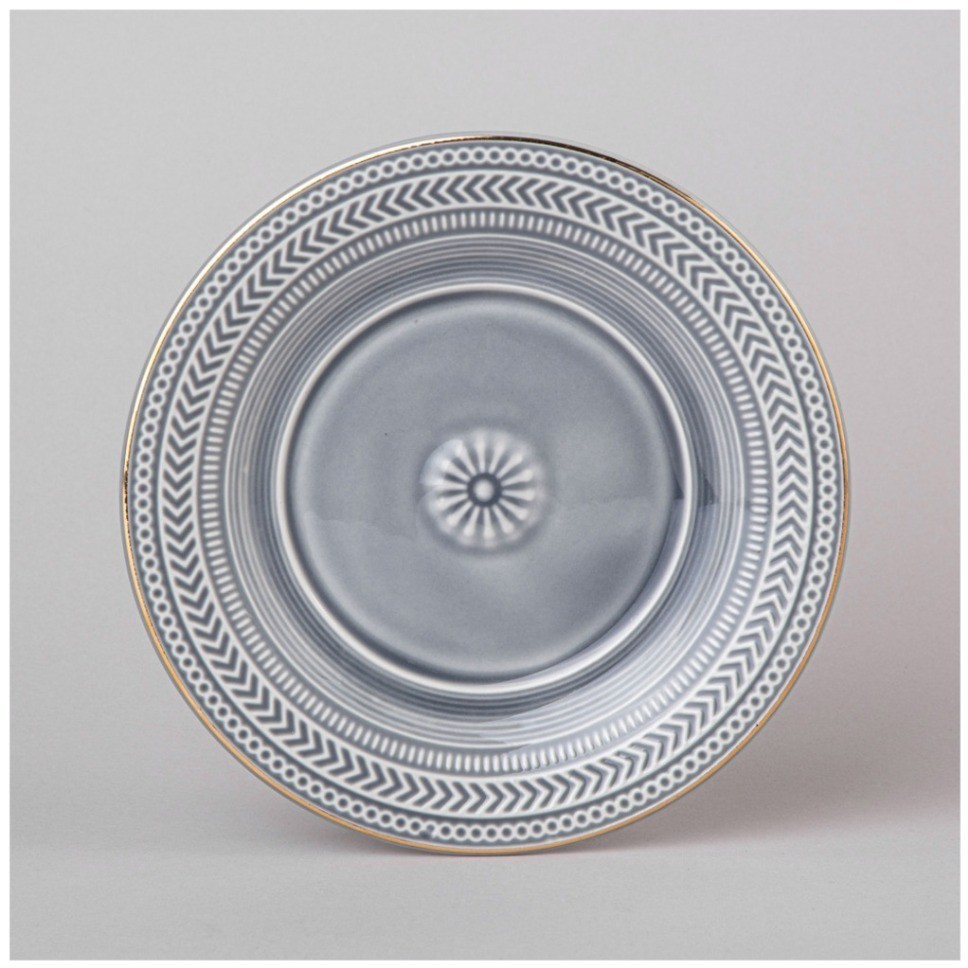 Чайный набор lefard "top style" на 2 пер. 4 пр. 250 мл серый, синий (42-544)