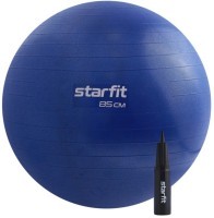 БЕЗ УПАКОВКИ Фитбол STARFIT GB-109 антивзрыв, 1500 гр, с ручным насосом, темно-синий, 85 см (2100872)