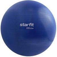 БЕЗ УПАКОВКИ Фитбол STARFIT GB-109 антивзрыв, 1500 гр, с ручным насосом, темно-синий, 85 см (2100872)