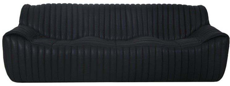 Диван S0267A-3D/B120#, Кожа, Santoni black, ROOMERS FURNITURE