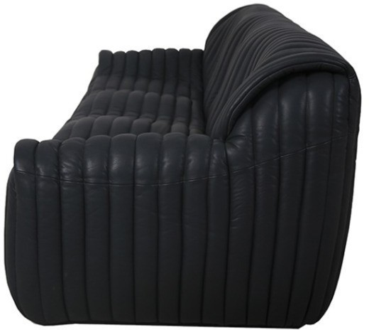 Диван S0267A-3D/B120#, Кожа, Santoni black, ROOMERS FURNITURE