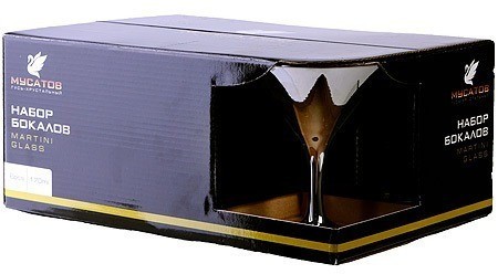 Набор бокалов для мартини из 6 шт 170 мл Сияющий графит (GR410-06)