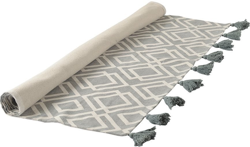 Ковер из хлопка с этническим узором Ромбы и кисточками из коллекции ethnic, 120х180 см (69446)