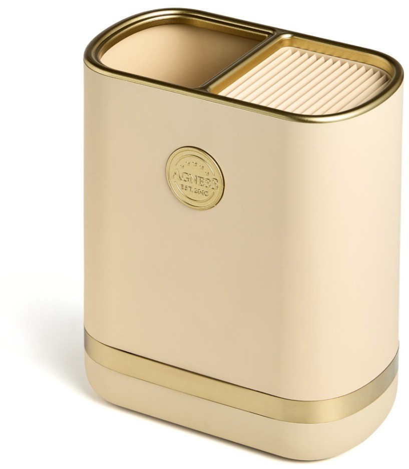 Набор agness из 11пр: 5 ножей,подставка,половник,ложка,лопатка,шумовка,ложка для спагетти (671-220)