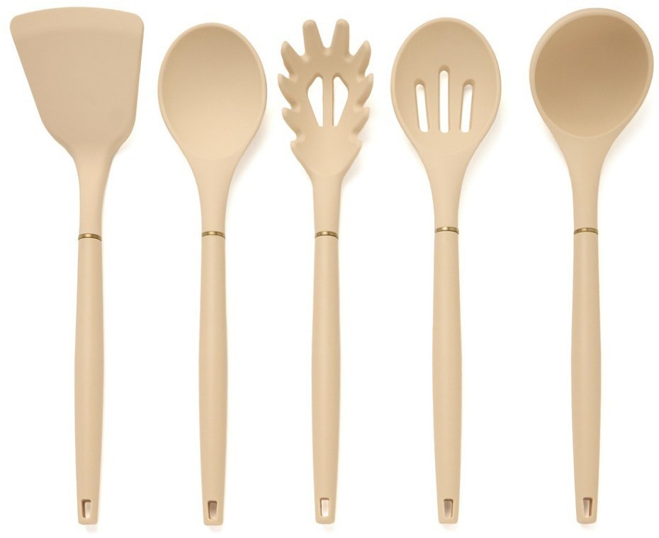 Набор agness из 11пр: 5 ножей,подставка,половник,ложка,лопатка,шумовка,ложка для спагетти (671-220)