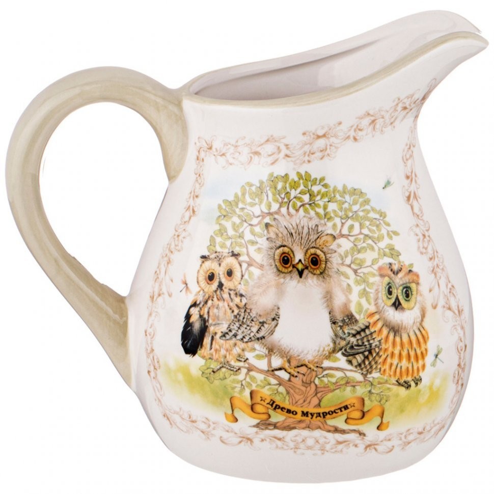 Кувшин "дерево мудрости" 18*13 см. высота=16,5 см. / 1150 мл. Agness (358-1874)
