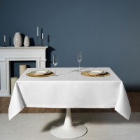 Скатерть  140х180 cm прямоугольная, "феерия. серебро", цвет: белый, tm lefard, полиэстер 100% (кор=2 (986-004-20)