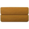 Простыня на резинке изо льна и хлопка цвета карри из коллекции essential, 160х200х30 см (77183)