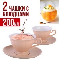Чайный сервиз на 2 персоны 4 предмета 200 мл LORAINE (26554-1)