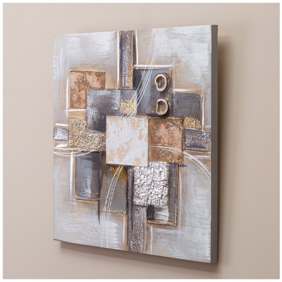 Картина "абстракция архитектура линий" 60х60х3 см Bronco (534-213)