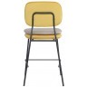 Стул полубарный с контрастным кантом pea, велюр, желтый/бежевый (77099)