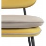 Стул полубарный с контрастным кантом pea, велюр, желтый/бежевый (77099)