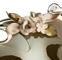 Декоративная чаша 38*40 см. высота=20 см. WHITE CRISTAL (647-610)