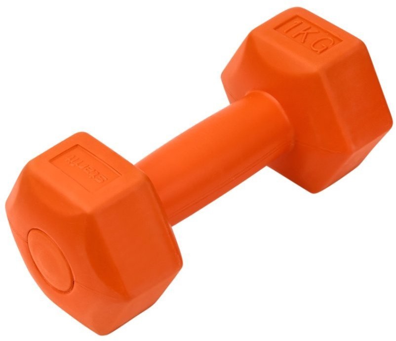Гантель гексагональная DB-305 1 кг, пластиковый, оранжевый, 2 шт (2107314)